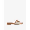 Gucci Incrocio Gg Sandals Brown In Brown