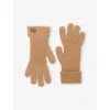Gucci Womens Camel Double-g Wool And Cashmere Gloves In Gold