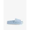 Gucci Gg Thick Sole Slippers In Eden Light Blue