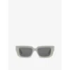 Gucci Womens Green Gg1529s Square-frame Acetate Sunglasses In Green