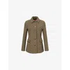 Gucci Monogram Patterned Cotton Blend Jacket In Multi