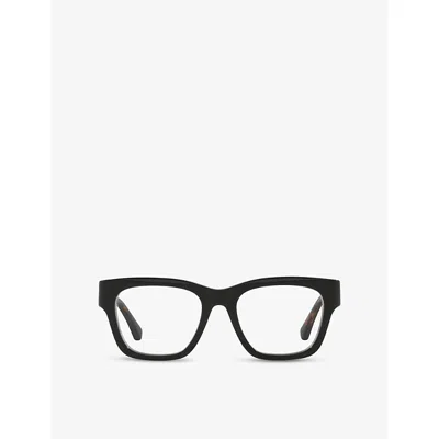 Gucci Womens Gc002290 Rectangle-frame Acetate Optical Glasses Black
