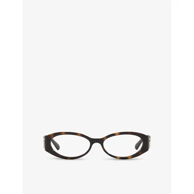 Gucci Womens Gc002294 Round-frame Injected Optical Glasses Brown