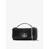 Gucci Womens Black Black Gg Milano Small Top-handle Leather Bag In Black Black