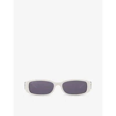 GUCCI WOMENS WHITE GG1661S RECTANGLE-FRAME ACETATE SUNGLASSES