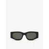Gucci Womens Black Gg1664s Square-shape Acetate Sunglasses In Black