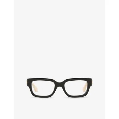 Gucci Womens Black Gg1666o Cat Eye-frame Acetate Optical Glasses