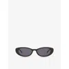 Gucci Womens Black Gg1680s Cat Eye-frame Injected Sunglasses In Black