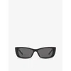 Gucci Womens Black Gg1681s Cat-shape Acetate Sunglasses In Black