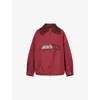 Gucci Womens Dark Rosso Ancora Half-zip Relaxed-fit Woven Jacket In Dark Rosso Ancora