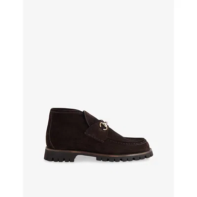 GUCCI WOMENS HORSEBIT SUEDE BOOTS TMO2390 EUR 37 / 4 UK