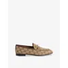 Gucci Jordaan Horsebit Gg Canvas Loafers In Multi