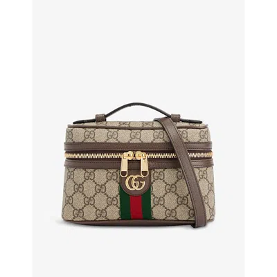 Gucci Womens  Ophidia Super Mini Canvas Shoulder Bag In B.eb/n.acero/vrv