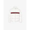 Gucci Womens Off White Mix Padded High-neck Relaxed-fit Shell-down Jacket In Off White Mix