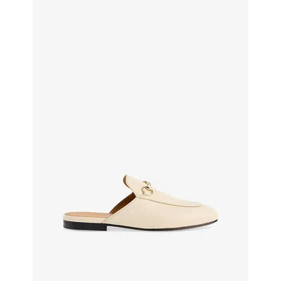 GUCCI WOMENS PRINCETOWN LEATHER MULES NEW IVOIRE EUR 36 / 3 UK