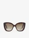 Gucci Womens Havana Gg0327s Cat-eye Frame Sunglasses Brown In Brown