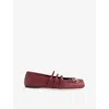 Gucci Ballet Flats In Rosso Ancora With Horsebit