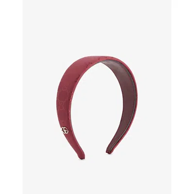 Gucci Womens Lacquer Gg Woven Hair Band