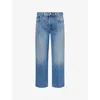 Gucci Womens Light Blue Ballerina Straight-leg Denim Jeans In Blue