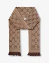 Gucci Scarf In Light Brown/d. Brown