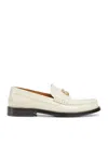 Gucci Double G Leather Loafers In Nude & Neutrals