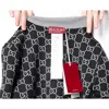 Gucci Womens Smoke Grey Black Monogram V-neck Knitted Wool Cardigan