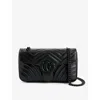 Gucci Womens Nero/nero Marmont Small Leather Cross-body Bag In Nero/nero
