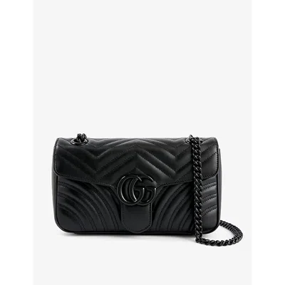 Gucci Womens Nero/nero Marmont Small Leather Cross-body Bag