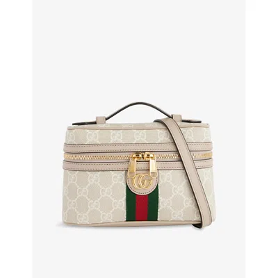 Gucci Womens Be.mys.wh/oatmea/vrv Ophidia Super Mini Monogram Canvas Shoulder Bag