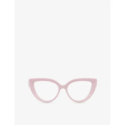 Gucci Womens Gg1530o Cat-eye Frame Acetate Glasses Pink