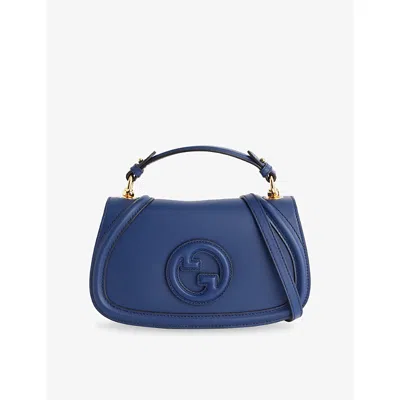Gucci Womens Plastic Blu Blondie Medium Leather Top Handle Bag
