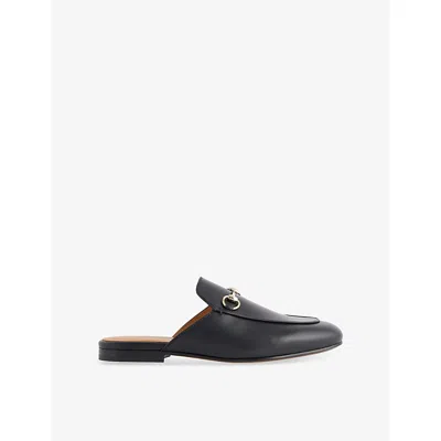 Gucci Womens Nero Princetown Leather Mules Eur 37 / 4 Uk In Black