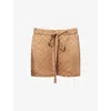 Shop Gucci Womens Rame Mix Hammered Monogram Mid-rise Regular-fit Woven-blend Shorts