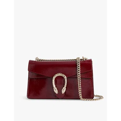 Gucci Womens Rosso Ancora Dionysus Chain-strap Leather Shoulder Bag