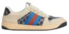 Gucci Womens Screener Sneaker With Crystals Gg In Neutral