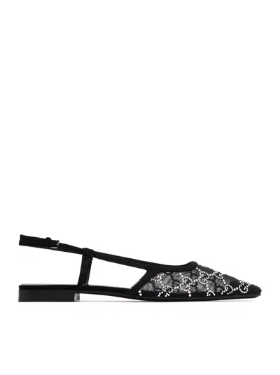 GUCCI WOMEN`S SLINGBACK BALLERINA WITH GG MOTIF