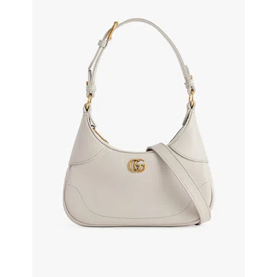 Gucci Womens Sphinx Aphrodite Curved Leather Shoulder Bag