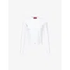 Gucci Womens Monogram Round-neck Knitted Cardigan White In White