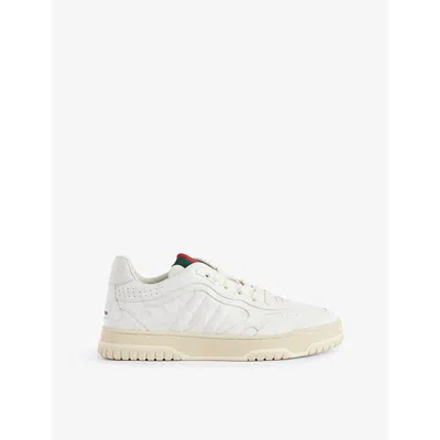GUCCI WOMENS GUCCI RE-WEB SUPREME LOW-TOP CANVAS TRAINERS