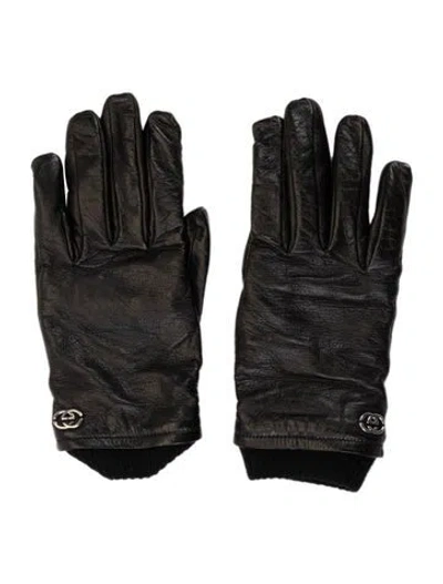 Pre-owned Gucci Womens Winter Gloves In Black