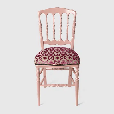 Gucci Wood Chair With Gg Bees And Stars In Undefined