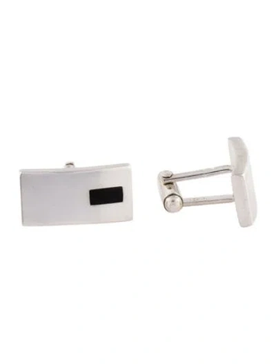 Pre-owned Gucci Wood Inlay Cufflinks In Brown
