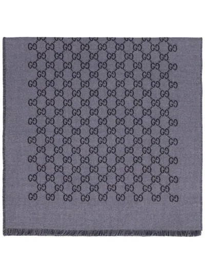 Gucci Wood Scarf In Gray