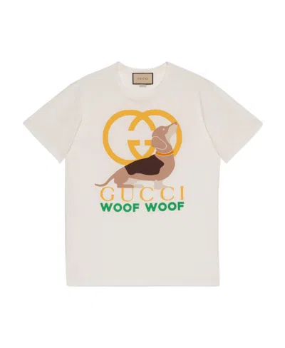 Gucci Woof Woof Cotton T-shirt
