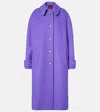 Gucci Wool And Cashmere-blend Coat In Purple