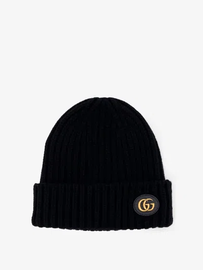 Gucci Wool And Cashmere Blend Hat In Nero
