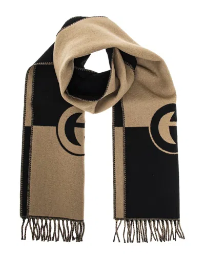 Gucci Wool & Cashmere-blend Scarf In Brown