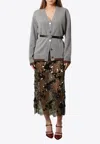 Gucci Wool And Cashmere Cardigan With Web Band