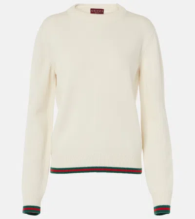 Gucci Wool And Cashmere Sweater In White