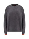 Gucci Grey Web Detail Wool Sweater